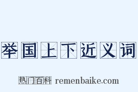 举国上下近义词是什么意思的图片